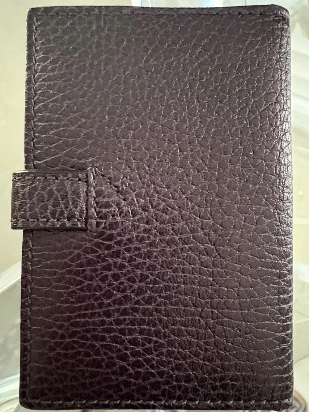 Tod's Black Pebbled Leather Business Card Holder Made in Italy